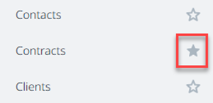 Star icon used to add or remove a favourite